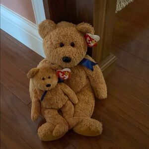 TY Brown Teddy Bear Set (Fuzz)